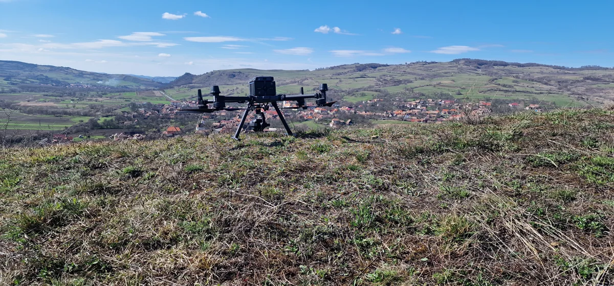 CONUS drón a terepi felmérés helyszínén